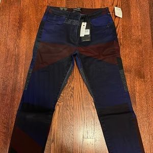 Scotch &Soda Maison blue color block jeans size 29 NWT